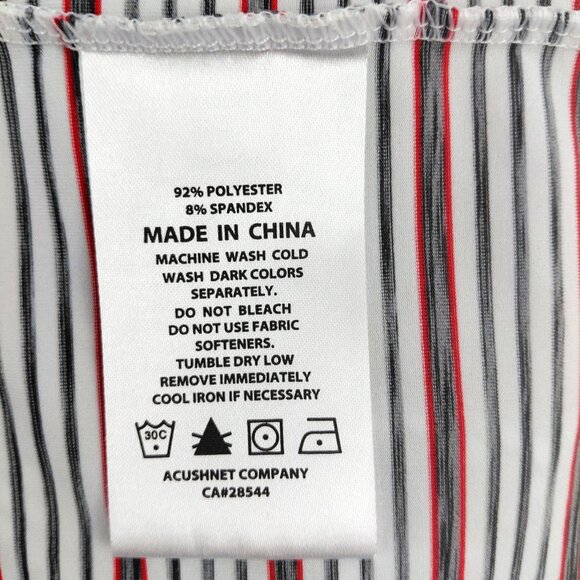 FootJoy Short Sleeve Polo Shirt Size LARGE Multi-Color Stripe Embroidered Anchor - Picture 8 of 8